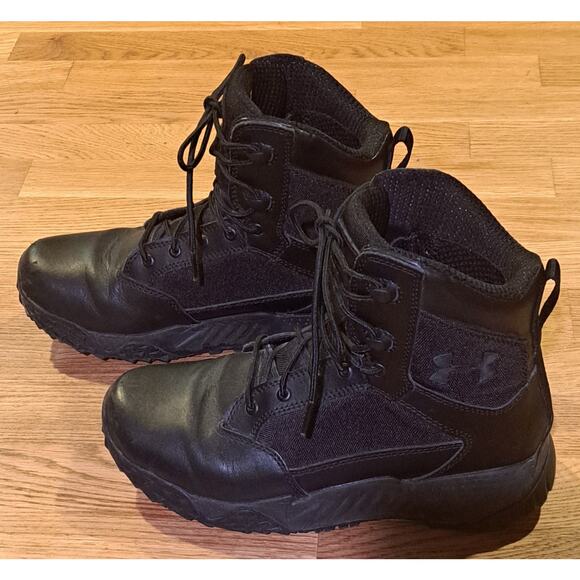 Under Armor Stellar G2 Tactical Leather  Combat Boots Black Women's 6 Military - Picture 2 of 9
